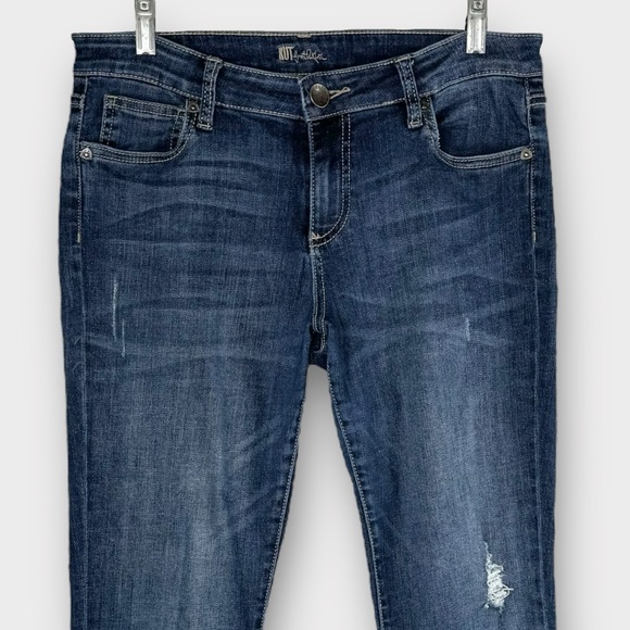 Kut From the Kloth Catherine Mid Rise Boyfriend Jeans 12 dark wash relaxed fit - Picture 2 of 10
